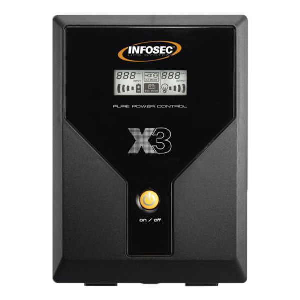 X3 EX 2000 LCD USB FR/SCHUKO - Onduleur Line Interactive - 2000 VA - 4 Prises FR / SCHUKO Non rackable - Manageable - Ecran LCD
